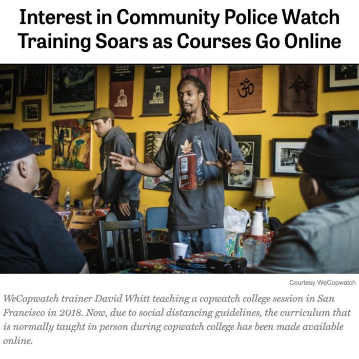 Interest in Community Police Watch Training Soars as Courses Go Online