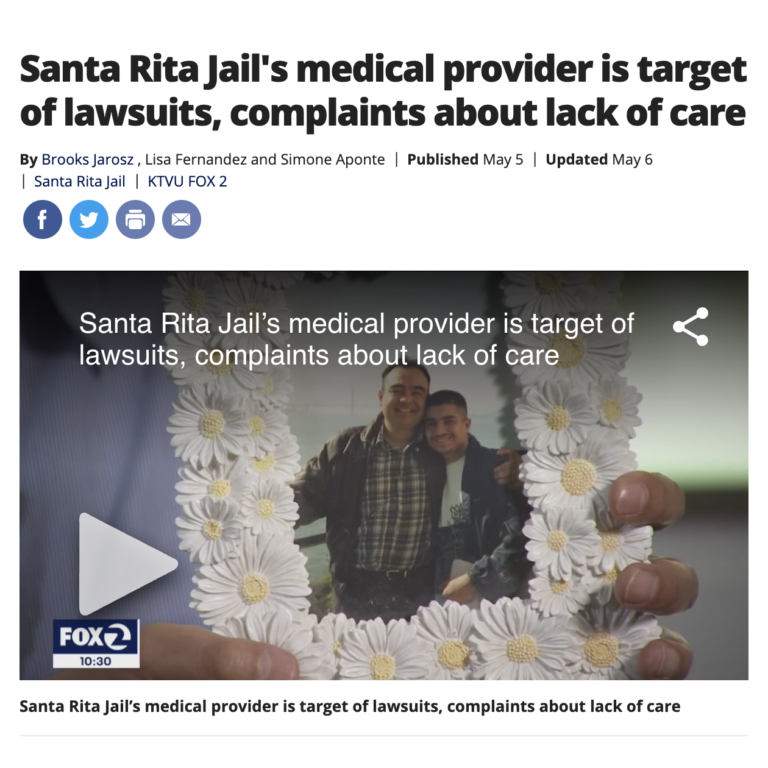 Santa Rita Jail's medical provider is target of lawsuits, complaints about lack of care