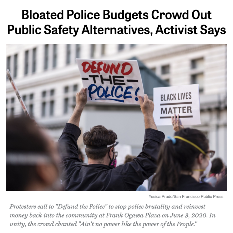 Bloated Police Budgets Crowd Out Public Safety Alternatives, Activist Says