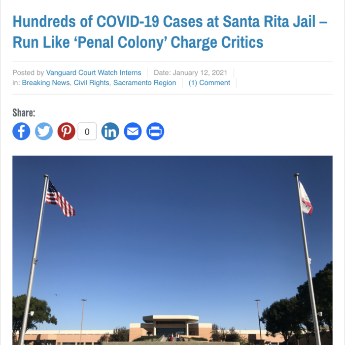 Hundreds of COVID-19 Cases at Santa Rita Jail – Run Like ‘Penal Colony’ Charge Critics